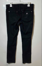 Load image into Gallery viewer, Guess Womens Black Denim Dark Wash Button Front Belt Loops Skinny Jeans Size 31