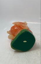 Load image into Gallery viewer, Vintage Orange Resin Laughing Collectible Buddha Glass Figurine