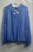 Load image into Gallery viewer, INC International Concepts Womens Blue Cold-Shoulder Sleeve Blouse Top Size XL