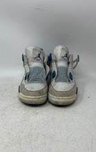 Load image into Gallery viewer, Nike Boys Air Jordan 4 HF4281-141 White Blue Sneakers Shoes Size 6Y No Laces