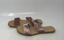 Load image into Gallery viewer, Saks Fifth Avenue Womens Pink Velvet Open Toe Slip-On Slide Sandals Size 6