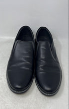Load image into Gallery viewer, Romania Mens Black Leather Slip-On Round Toe Loafer Shoes Size EUR 44