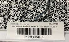 Load image into Gallery viewer, New York & Company 7th Avenue Womens White Black Floral Chino Shorts Size 4