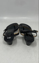 Load image into Gallery viewer, Michael Kors Womens Black Color Leather Wedge Heel Thong Sandals Size 6.5M