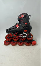 Load image into Gallery viewer, Roller Derby Unisex Kids Falcon Black And Red Geometric Inline Skates Size 3-6