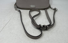 Load image into Gallery viewer, Michael Kors Womens Gray Saffiano Leather Adjustable Strap Dome Crossbody Bag