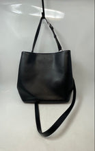 Load image into Gallery viewer, DKNY Womens Paige Black Leather Top Zipper Adjustable Strap Medium Satchel Bag