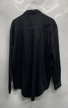 Load image into Gallery viewer, Tommy Hilfiger Mens Black Cotton Long Sleeve Button-Up Shirt Size Large