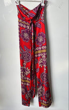 Load image into Gallery viewer, Mango Womens Multicolor Floral Print Tie Waist Wide-Leg Palazzo Pants Size XS