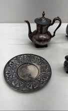 Load image into Gallery viewer, Vintage Mixed Variety Pieces Of Silver Tone Home & Kitchenware Tea Set