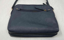 Load image into Gallery viewer, Mathew & Julian Womens Dark Blue Leather Adjustable Strap Crossbody Purse