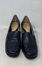 Load image into Gallery viewer, Antonio Melani Womens Black Leather Square Toe Slip-On Pump Heels Size 7 M