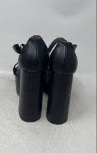 Load image into Gallery viewer, Lamoda Womens Black Leather Block Heel Platform Ankle Strap Sandals Size 3