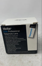 Load image into Gallery viewer, Vivitar Black 55mm HD Optics Multi Coated Auto Focus 2.2X Angles Telephoto Lens
