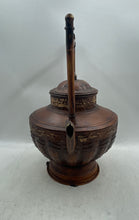 Load image into Gallery viewer, Antique Copper Engraved Home Decor Large Tea Kettle With Lid Collectible