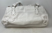 Load image into Gallery viewer, Sigrid Olsen Womens White Leather Double Handle Zipper Shoulder Handbag