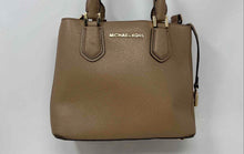 Load image into Gallery viewer, Michael Kors Womens Adele Beige Pebbled Leather Adjustable Strap Satchel Bag