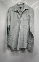 Load image into Gallery viewer, Gap Mens Gray Long Sleeve Collared Slim Fit Button-Up Shirt Size Large