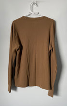 Load image into Gallery viewer, Lacoste Mens Brown Embroidered Logo Long Sleeve Sleepwear Pajama Top Size Medium