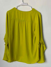 Load image into Gallery viewer, INC International Concepts Womens Green Long Sleeve V-Neck Wrap Blouse Top Sz M