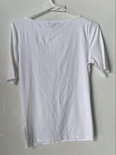 Load image into Gallery viewer, Lauren Ralph Lauren Womens White Short Sleeve Pullover Blouse Top Size M