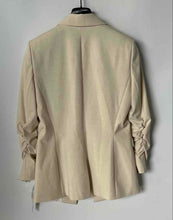 Load image into Gallery viewer, Antonio Melani Womens Ivory Long Sleeve Peak Lapel Collar One-Button Blazer Sz 8