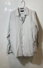 Load image into Gallery viewer, Banana Republic Mens White Printed Long Sleeve Non-Iron Button-Up Shirt Size XL