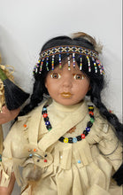 Load image into Gallery viewer, Set Of 2-Piece Assorted Native American Collector Play Dolls In Yellow Dress