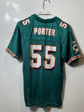 Load image into Gallery viewer, Reebok Boys Green Miami Dolphins Joey Porter #55 Football Jersey Size Large