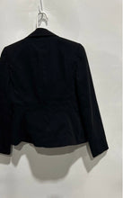 Load image into Gallery viewer, Tahari Womens Black Long Sleeve Pockets Notch Collar Snap Front Blazer Size 2P
