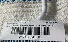 Load image into Gallery viewer, Banana Republic Womens White Blue Striped Short Sleeve Pullover Sweater Size M