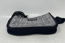 Load image into Gallery viewer, Steve Madden Womens Black Rhinestone Studded Detachable Strap Shoulder Handbag