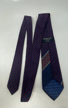 Load image into Gallery viewer, Givenchy Mens Blue Red Striped Geometric Keeper Loop Adjustable Pointed Tie