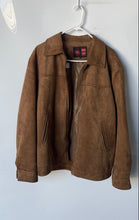 Load image into Gallery viewer, G.V.S. Moda Italy Mens Brown Faux Suede Long Sleeve Full-Zip Jacket Size Large
