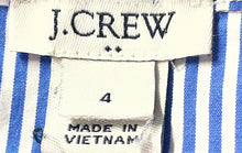 Load image into Gallery viewer, J.Crew Womens Blue White Striped Sleeveless Embroidered Tank Top Size 4