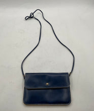 Load image into Gallery viewer, Unbranded Womens Blue Leather Zipper Magnetic Flap Shoulder Crossbody Bag