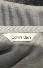 Load image into Gallery viewer, Calvin Klein Mens Gray Colorblock Short Sleeve Collared Polo Shirt Size M