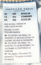 Load image into Gallery viewer, American Eagle Womens Light Blue Distressed Straight Leg Jeans Size 000