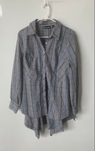 Load image into Gallery viewer, 7th Avenue New York & Company Womens Black Multi Print Button-Up Shirt Size L