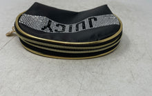 Load image into Gallery viewer, Juicy Couture Womens Black Silver Gold Rhinestone Zipper Makeup Bag