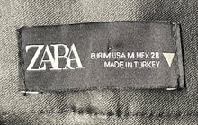 Load image into Gallery viewer, Zara Womens Black Flat Front Pockets Regular Fit Skinny Leg Trouser Pants Size M