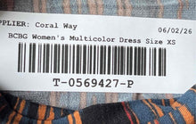 Load image into Gallery viewer, BCBGeneration Womens Multicolor Long Sleeve Turtleneck Shift Dress Size XS