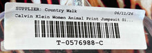 Load image into Gallery viewer, Calvin Klein Womens Multicolor Animal Print Sleeveless One-Piece Jumpsuit Size 8