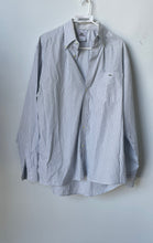 Load image into Gallery viewer, Lacoste Mens Blue White Check Cotton Long Sleeve Button-Up Shirt Size EUR 44