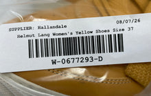 Load image into Gallery viewer, Helmut Lang Womens Yellow Round Toe Lace-Up Sneaker Shoes Size 37
