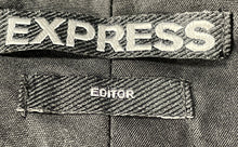 Load image into Gallery viewer, Express Womens Gray Pinstripe Flat Front Editor Wide-Leg Dress Pants Size 4S