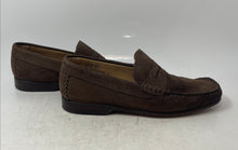 Load image into Gallery viewer, Unbranded Mens Brown Leather Square Toe Slip-On Penny Loafer Shoes Size 11