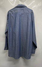 Load image into Gallery viewer, Tommy Hilfiger Mens Blue Regular Fit Long Sleeve Dress Shirt Size 17.5