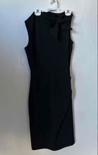 Load image into Gallery viewer, Musol Womens Black Sleeveless Bow Back-Zip Midi Sheath Dress Size Medium