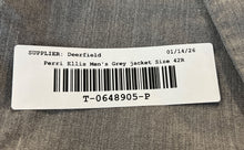 Load image into Gallery viewer, Perry Ellis Mens Gray Long Sleeve Notch Lapel Stretch Two-Button Blazer Size 42R